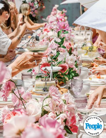 <p>Lisette Gatliff </p> Guests enjoy cocktails at Sierra Furtado's bridal shower.