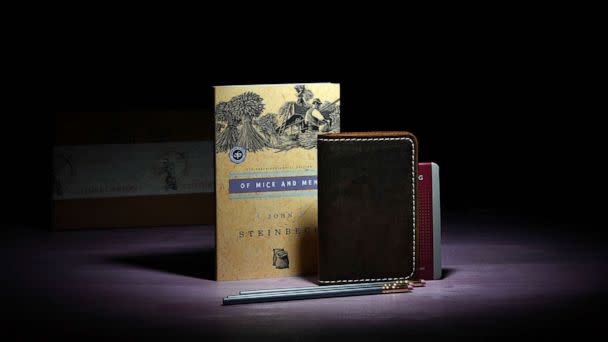 PHOTO: FILE - The Culture Carton boxed book subscription includes John Steinbeck's Of Mice and Men as well as pencils and a leather bound notepad May 16, 2018 in Washington, DC. (The Washington Post via Getty Images, FILE)