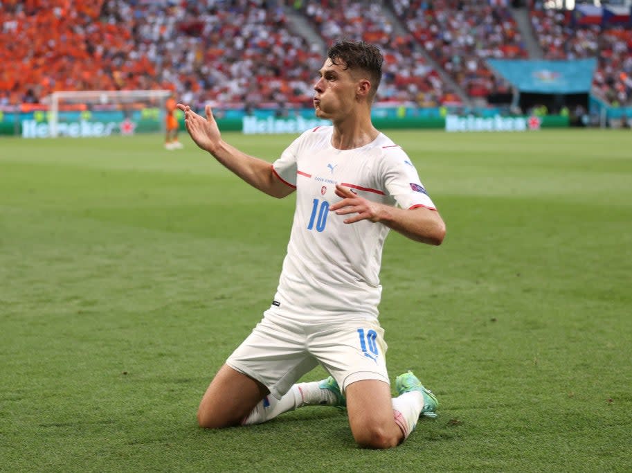 Patrick Schick celebrates scoring (Getty Images)