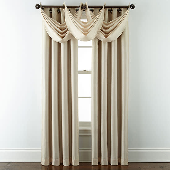 JCPenney Home Plaza Grommet-Top Lined Blackout Curtain Panel