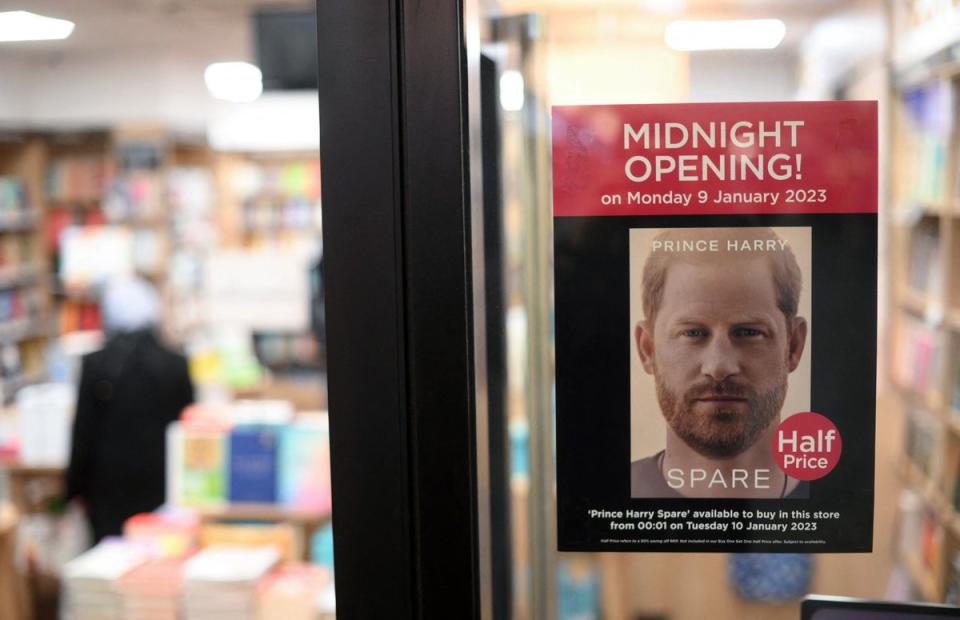 Prince Harry’s book is already half-price at a number of retailers (AFP via Getty Images)