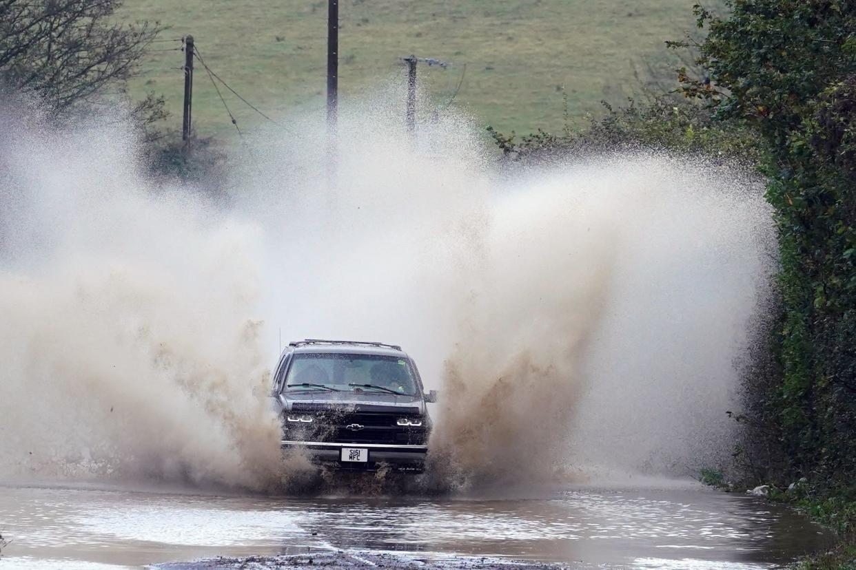 Storm Ciaran brought high winds and heavy rain along the south coast of England (PA Wire)