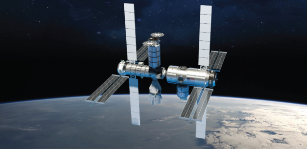 An artist’s conception shows Northrop Grumman’s space station. (Northrop Grumman Illustration)