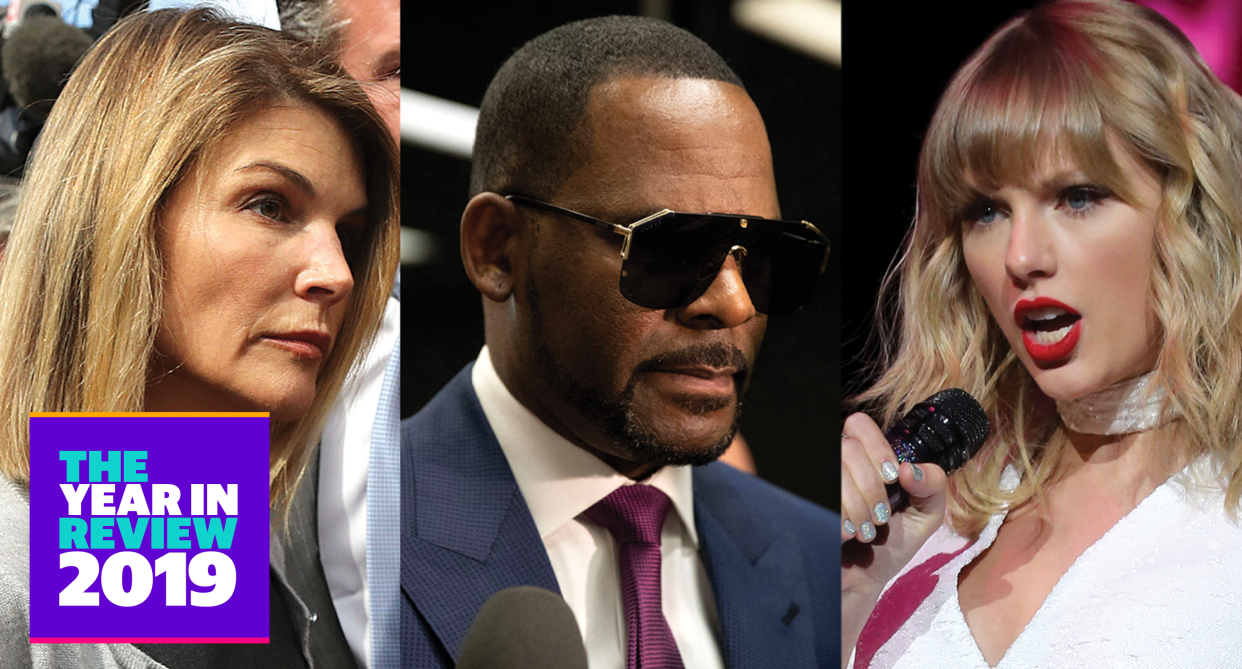 Lori Loughlin, R. Kelly and Taylor Swift (Photo: Getty Images)