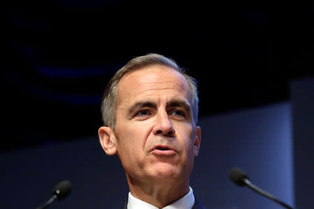Bank of England Governor Mark Carney speaks at 2017 Institute of International Finance (IIF) policy summit in Washington, U.S., April 20, 2017. REUTERS/Yuri Gripas