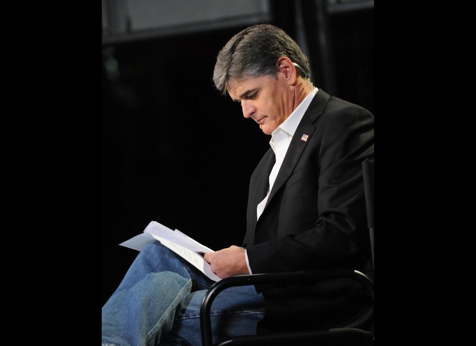 ATLANTA, GA - OCTOBER 06:  Sean Hannity during the FOX News 'Hannity with Sean Hannity' 15th anniversary show at Olympic Centennial Park on October 6, 2011 in Atlanta, Georgia.  (Photo by Chris McKay/Getty Images)