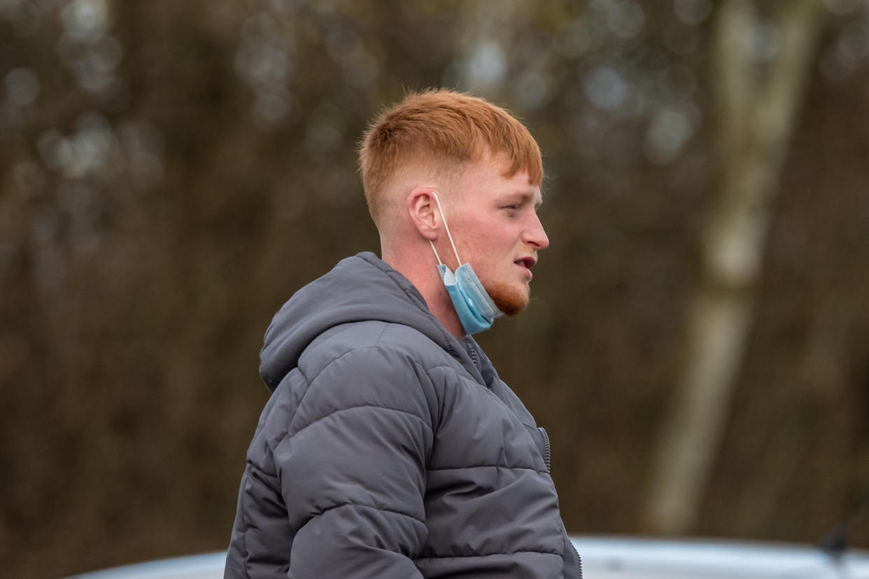 Callum Woodhouse appeared before a court for criminal damage and possessing a knife in a public place. (SWNS)