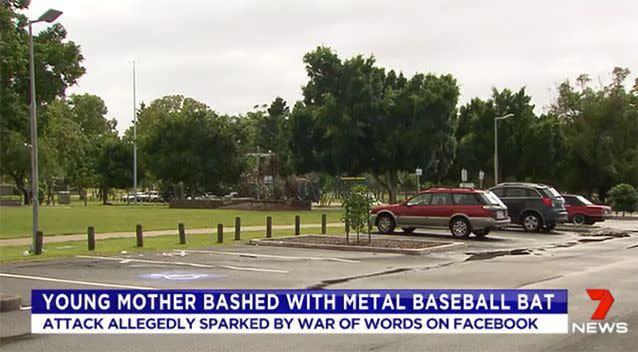 The pair were attacked at a park. Source: 7 News