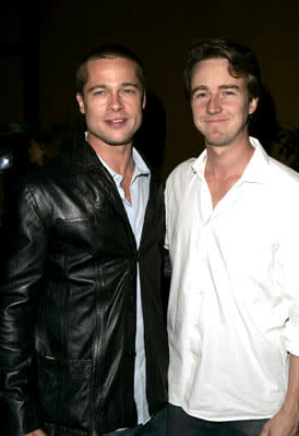 Brad Pitt and Edward Norton at the Los Angeles special screening of ThinkFilm's Going Upriver: The Long War of John Kerry