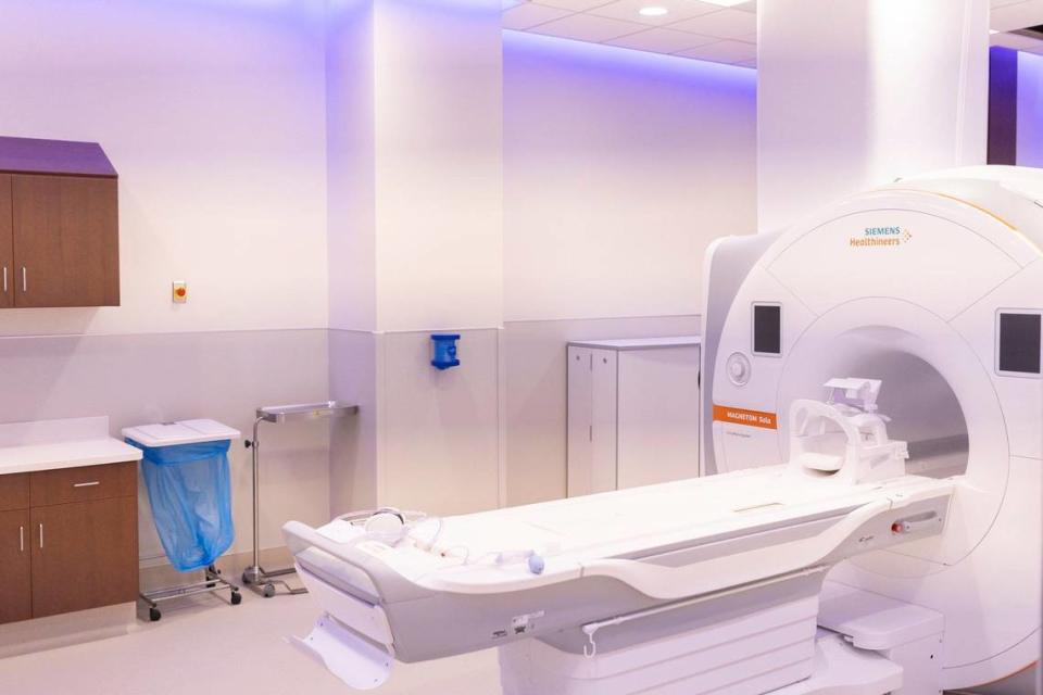 An MRI machine is photographed at the new Baptist Health Hamburg campus on Friday, April 12, 2024. The facility, located off Polo Club Boulevard in Lexington, Ky., will hold a ribbon cutting later this month.