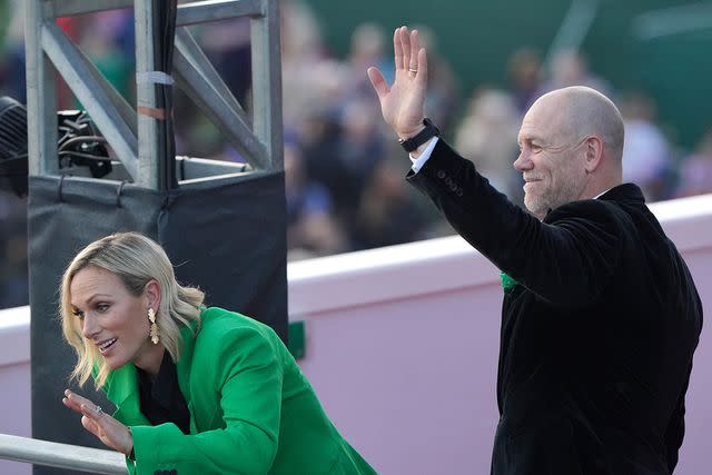 Jonathan Brady/WPA Pool/Shutterstock Zara and Mike Tindall at the Coronation Concert in the grounds of Windsor Castle