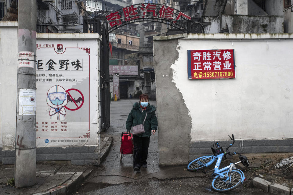 La doctora Shi, tercera por la izquierda en la primera fila, con su compañero virólogo Wang Linfa, cuarto por la izquierda, y sus colegas del Instituto de Virología de Wuhan en un restaurante de Wuhan el 15 de enero de 2020. El brote acababa de surgir y el equipo se esforzaba por comprender el nuevo virus. (Cortesía of Wang Linfa vía The New York Times)


