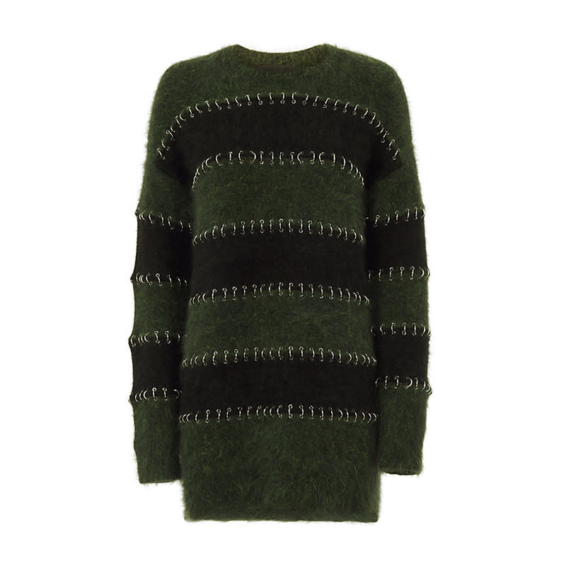 <a rel="nofollow noopener" href="http://www.anrdoezrs.net/links/3550561/type/dlg/https://www.intermixonline.com/product/alexander+wang+metal+ring+piercing+striped+sweater+dress.do?sortby=ourPicks&from=Search&" target="_blank" data-ylk="slk:Metal Ring Piercing Striped Sweater Dress, Alexander Wang, $1295;elm:context_link;itc:0;sec:content-canvas" class="link ">Metal Ring Piercing Striped Sweater Dress, Alexander Wang, $1295</a><ul> <strong>Related Articles</strong> <li><a rel="nofollow noopener" href="http://thezoereport.com/fashion/style-tips/box-of-style-ways-to-wear-cape-trend/?utm_source=yahoo&utm_medium=syndication" target="_blank" data-ylk="slk:The Key Styling Piece Your Wardrobe Needs;elm:context_link;itc:0;sec:content-canvas" class="link ">The Key Styling Piece Your Wardrobe Needs</a></li><li><a rel="nofollow noopener" href="http://thezoereport.com/living/entertaining/thanksgiving-party-favor/?utm_source=yahoo&utm_medium=syndication" target="_blank" data-ylk="slk:DIY This Last-Minute Thanksgiving Party Favor;elm:context_link;itc:0;sec:content-canvas" class="link ">DIY This Last-Minute Thanksgiving Party Favor</a></li><li><a rel="nofollow noopener" href="http://thezoereport.com/fashion/celebrity-style/michelle-obama-dries-van-noten/?utm_source=yahoo&utm_medium=syndication" target="_blank" data-ylk="slk:Michelle Obama Just Proved Her Fashion Game Is Stronger Than Ever;elm:context_link;itc:0;sec:content-canvas" class="link ">Michelle Obama Just Proved Her Fashion Game Is Stronger Than Ever</a></li></ul>