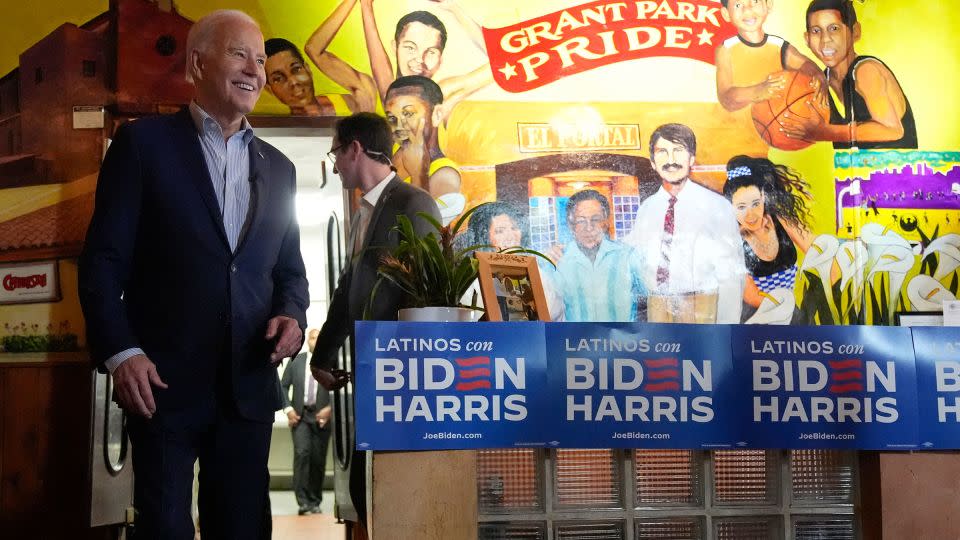 President Joe Biden arrives for a campaign event at El Portal restaurant on Tuesday in Phoenix. - Jacquelyn Martin/AP