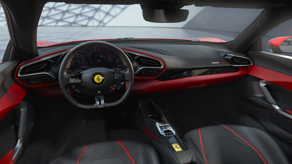 The 296 GT’s interior is similar to that of the SF90 Stradale