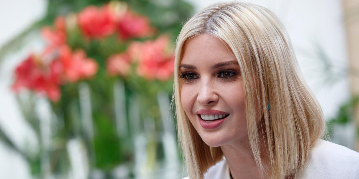 Ivanka Trump, the daughter and senior adviser to U.S. President Donald Trump, is interviewed by the Associated Press, Friday, Nov. 8, 2019, in Rabat, Morocco. Trump is in Morocco promoting a global economic program for women. (AP Photo/Jacquelyn Martin)