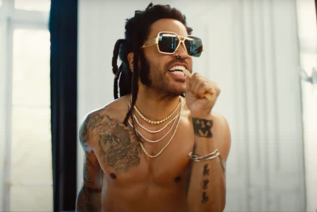 <p>Lenny Kravitz/YouTube</p> Lenny Kravitz in "TK421" music video.