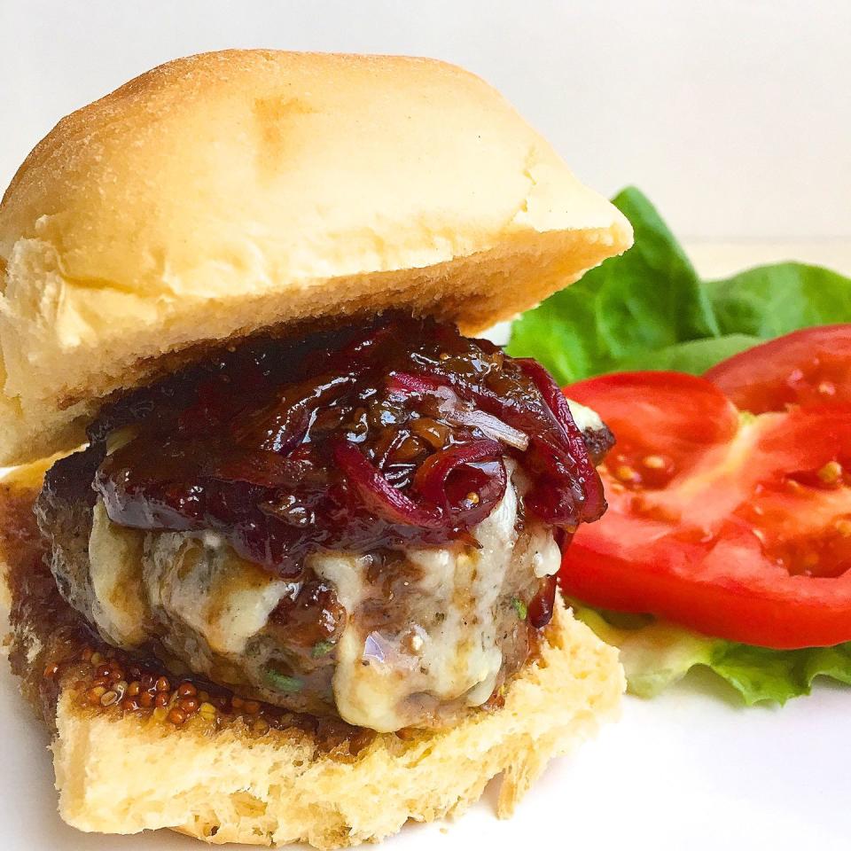 Rosemary-Garlic Burgers with Gruyere