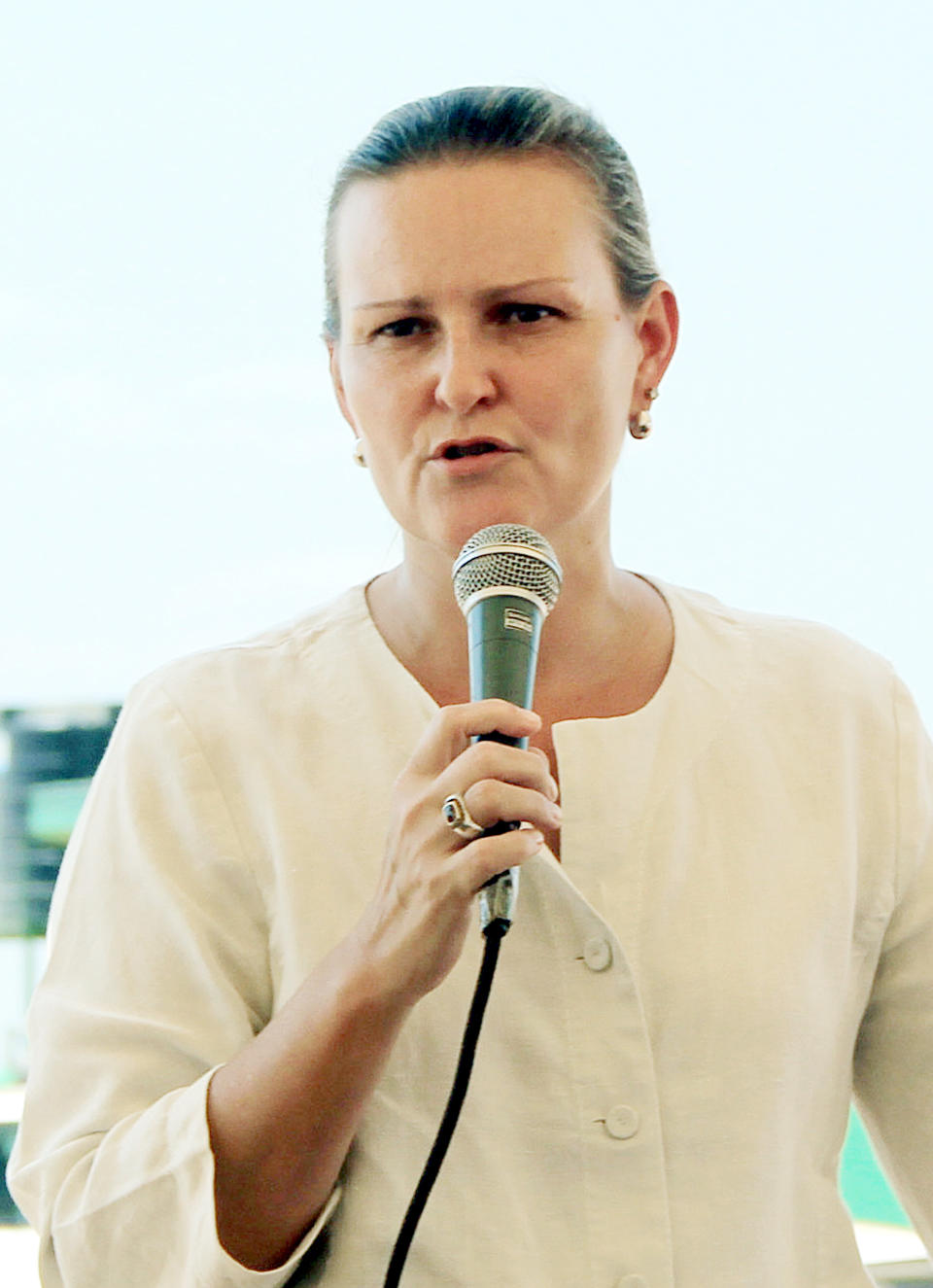 FILE - This Aug. 30, 2010 file photo, shows Lise Grande, then head of United Nation humanitarian assistance in Southern Sudan, who is now the the U.N. humanitarian coordinator for Yemen, in Juba. Houthi rebels in Yemen have blocked half of the United Nations’ aid delivery programs in the war-torn country — a strong-arm tactic to force the agency to give them greater control over the massive humanitarian campaign, along with a cut of billions of dollars in foreign assistance, according to aid officials and internal documents obtained by The Associated Press. Over the past year, 2019, U.N. agencies, lead by Grande, began pushing back against Houthi demands. (AP Photo/Maggie Fick, File)