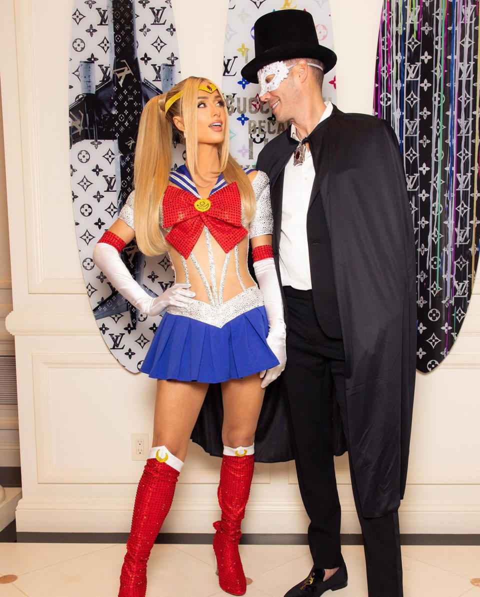 Paris Hilton and her husband dressed as Sailor Moon