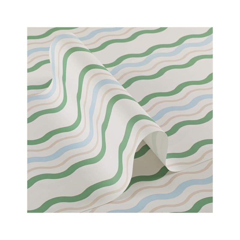 Hovia Wavy Ric Rac Striped Wallpaper