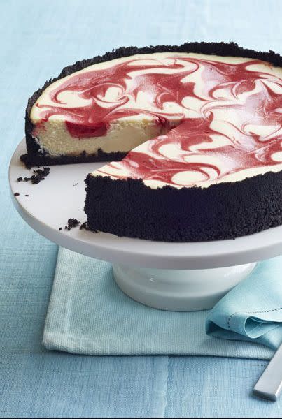 Cranberry Swirl Cheesecake