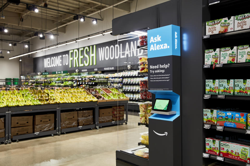 An “Ask Alexa” terminal at Amazon Fresh - Credit: Courtesy photo