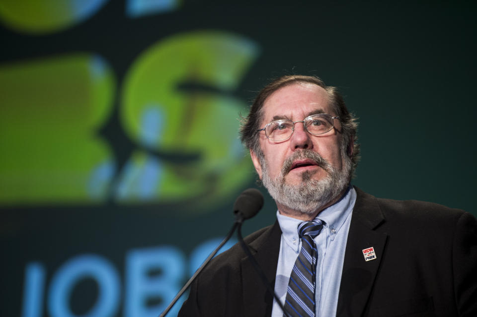 The United Steelworkers gave $2,774,387 to USW Works, its own super PAC, in the 2014 election cycle.  <em>Pictured: United Steelworkers President Leo Gerard</em>