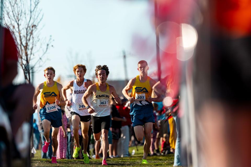 3A runners compete in the state high school cross-country championships at the Regional Athletic Complex in Salt Lake City on Tuesday, Oct. 24, 2023. | Megan Nielsen, Deseret News
