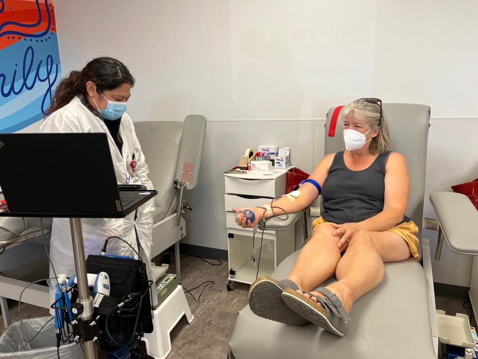 The new blood donation center in Cedar Park has seven beds, three for collecting platelets and four for whole blood donations.