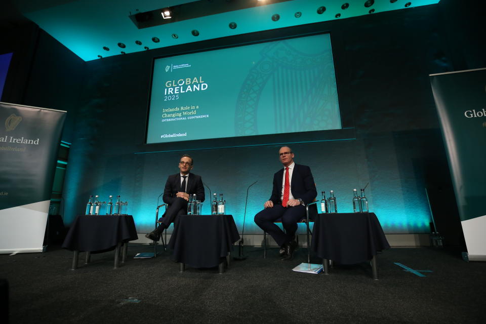 Coveney with German foreign minister Heiko Maas on Tuesday. Photo: PA