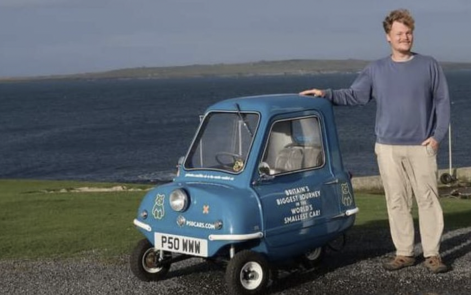 由 Alex Orchin 所駕駛的 Peel P50，將從英國北部 John o' Groats，開到南邊的 Land's End。