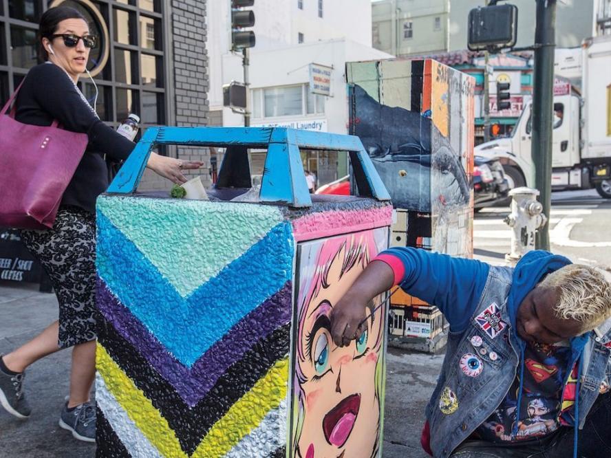 Tamper-proof trash cans on the way to every Tenderloin intersection