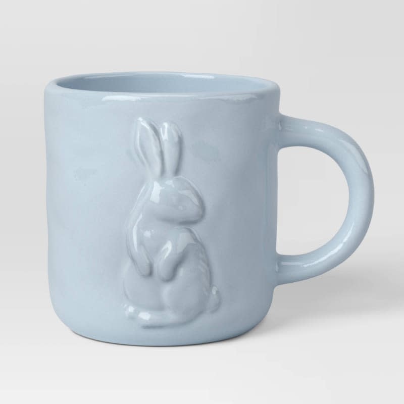 14.8oz Stoneware Bunny Mug Blue