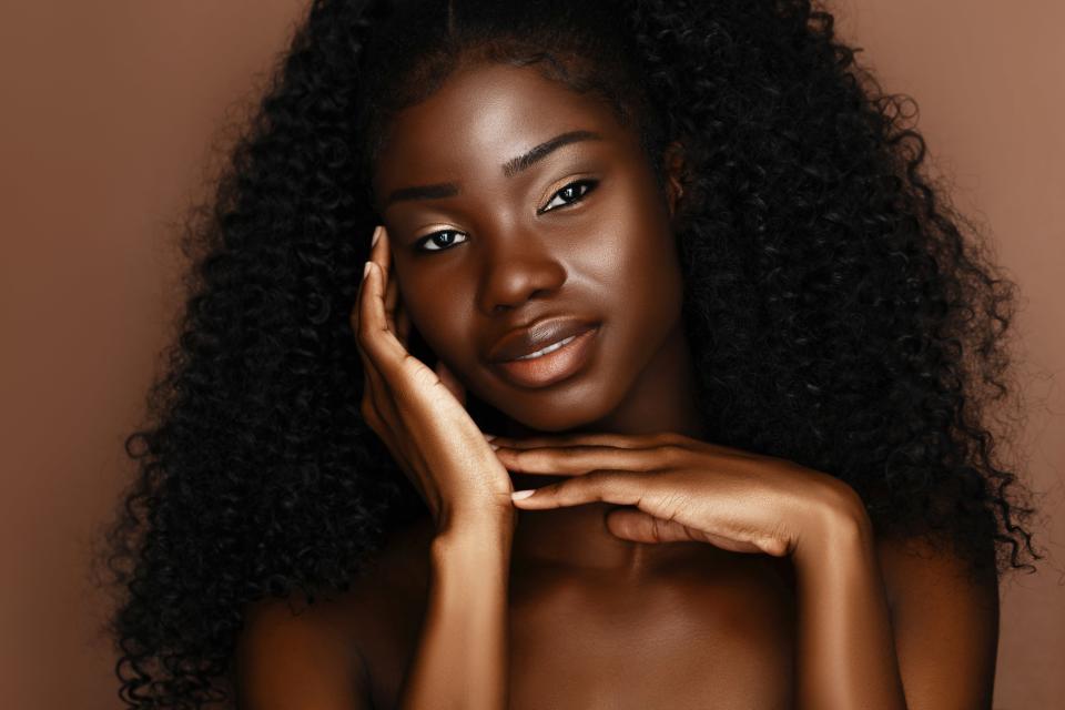 <h1 class="title">African skincare models with perfect dark skin and curly hair. Beauty spa treatment concept.</h1><cite class="credit">Getty Images</cite>