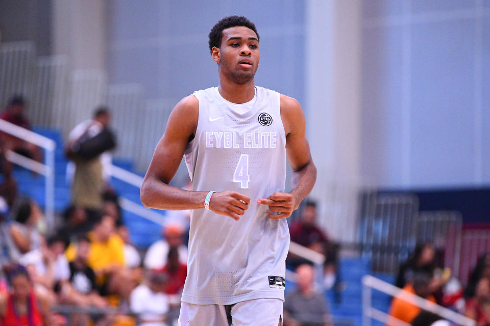 Greg Brown looks on during the Nike Academy Showcase game on Aug. 10, 2019 at the Los Angeles Southwest College in Los Angeles, CA. (Brian Rothmuller/Getty Images)