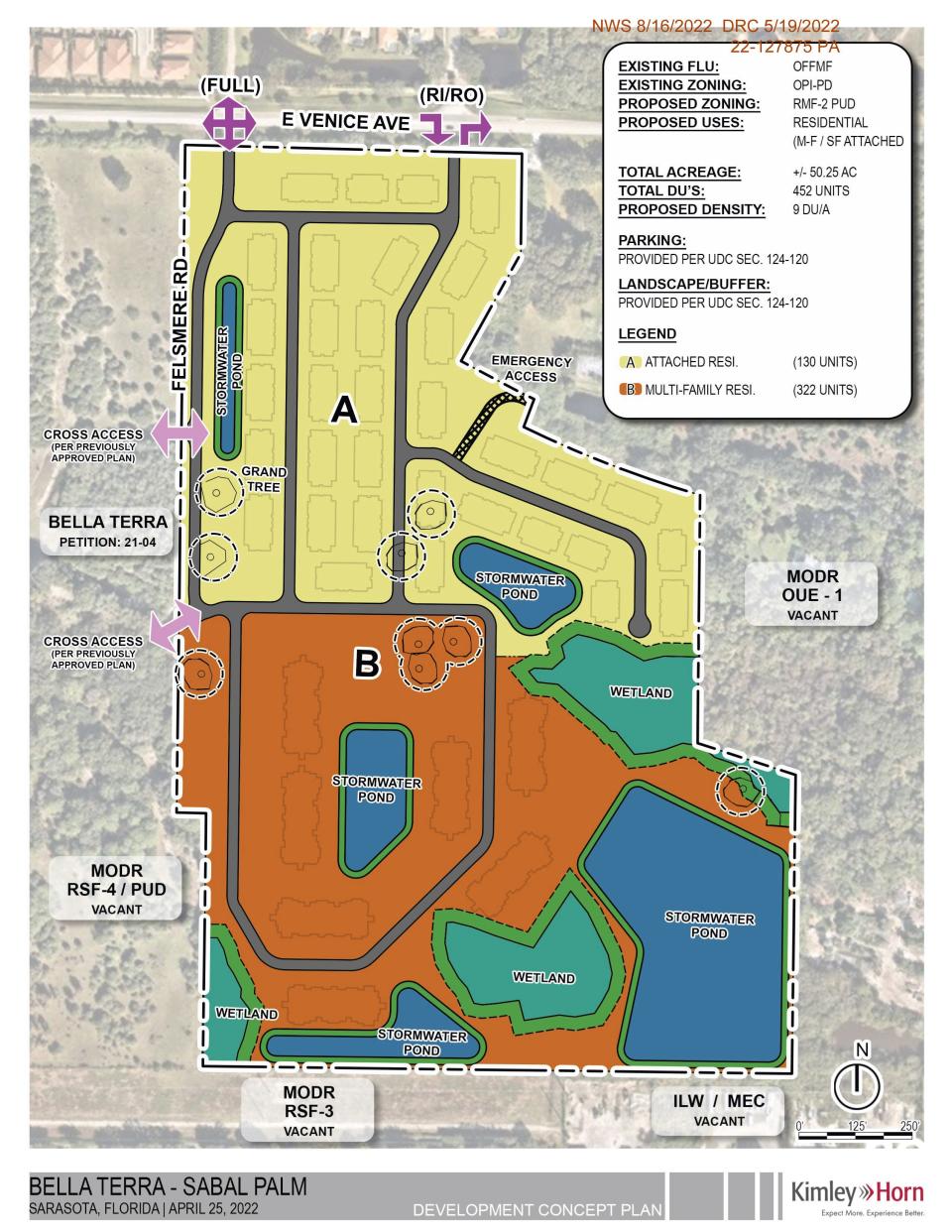 The development concept plan for Sabal Palm Preserve notes the general location of where single-family and multi-family homes may be located. However, it is a non-binding plan.