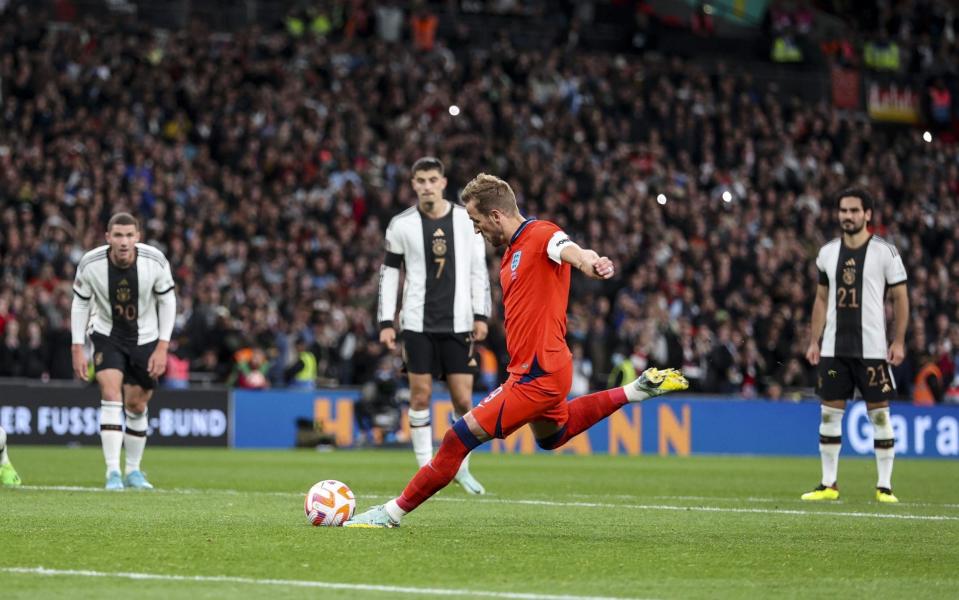 Harry Kane smashes home his penalty - Getty