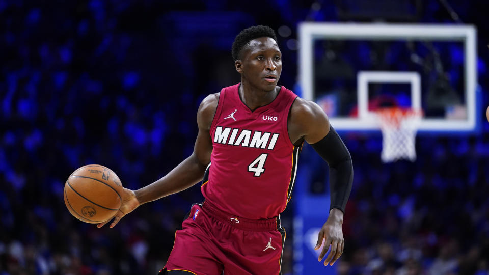 邁阿密熱火1年約再留Victor Oladipo。（AP Photo/Matt Slocum）