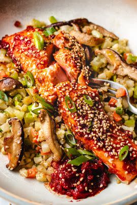 Whole30 Salmon With Sweet Spicy Gochujang Glaze