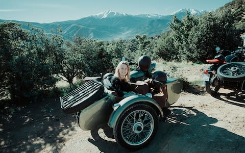 Sidecar in Atlas Mountains - Credit: Caroline Darcourt