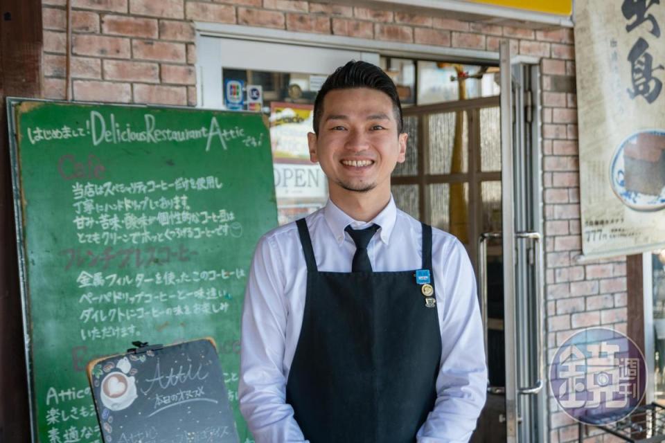 Attic裡臥虎藏龍，咖啡師田口大介曾拿下2013年日本九州地區espresso冠軍。