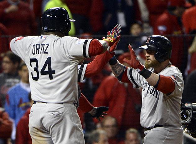 MLB on X: It's a whole new #WorldSeries! Jonny Gomes roars, @RedSox take  Game 4:   / X