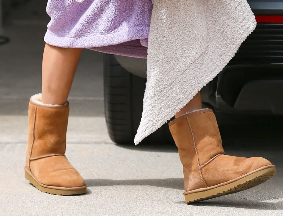 A closer look at Chrissy Teigen in Ugg boots in Los Angeles