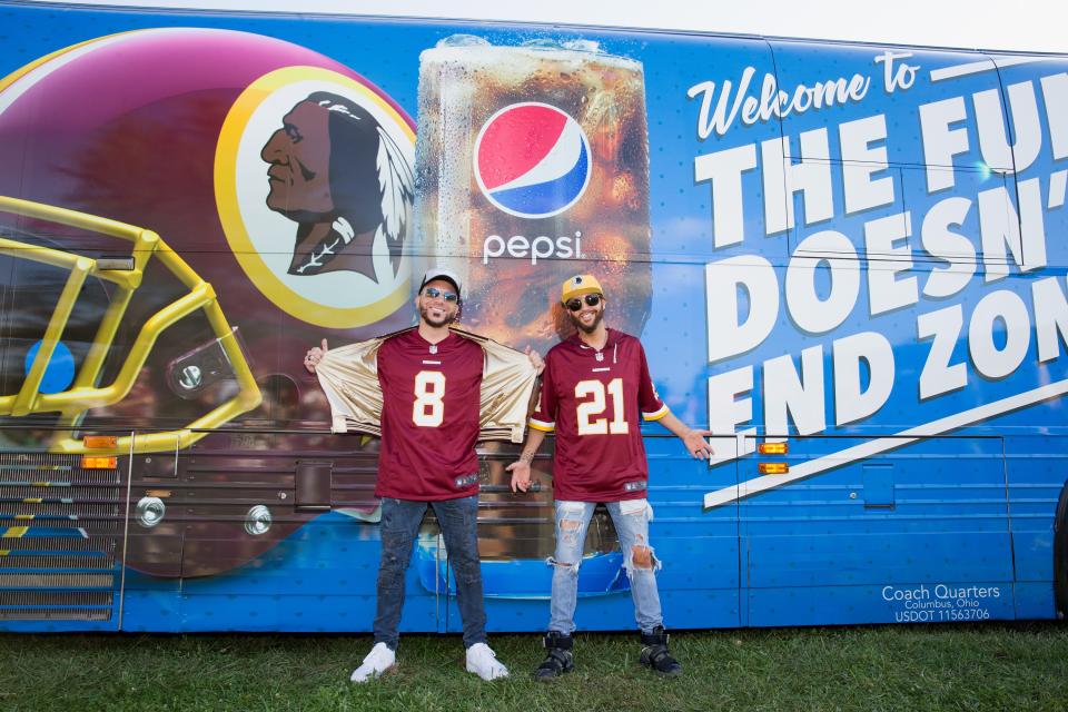 Chris Lucas and Preston Brust of the band LOCASH performed at a Pepsi NFL Kickoff event on Sept. 9, 2017 in Leesburg, Virginia. (Getty Images for Pepsi)