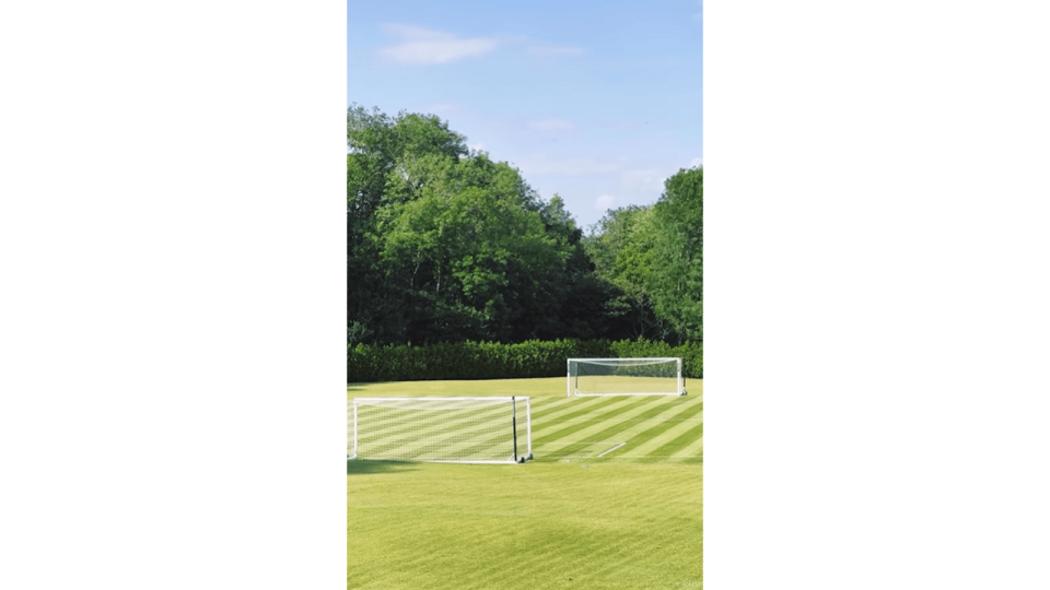 The garden also features a pitch for Mark to brush up his football skills