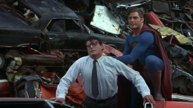 <p> <strong>The fight:</strong>&#xA0;After being exposed to red kryptonite, Superman develops hateful symptoms of lust, anger and self-loathing, until eventually he splits into two personas - a dark Superman and a moral, just Clark Kent - and they fight. Its like the filmmakers decided to play out a fanboy question that no one was asking. </p> <p> <strong>Killer move:</strong>&#xA0;Escaping the junk compactor, Clark emerges with a new fighting spirit and chokes Superman until he vanishes, allowing Clark to reveal the shiny S under his shirt. Yay good has prevailed! </p>
