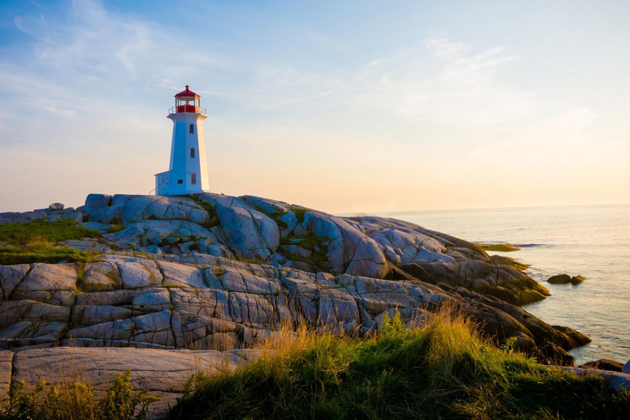 Peggy's Point Lighthouse in Nova Scotia, Canada