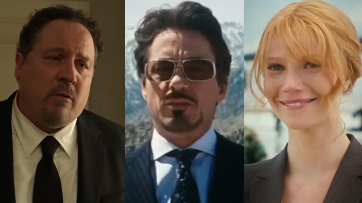  Jon Favreau, Robert Downey jr., and Gwyneth Paltrow in the MCU. 