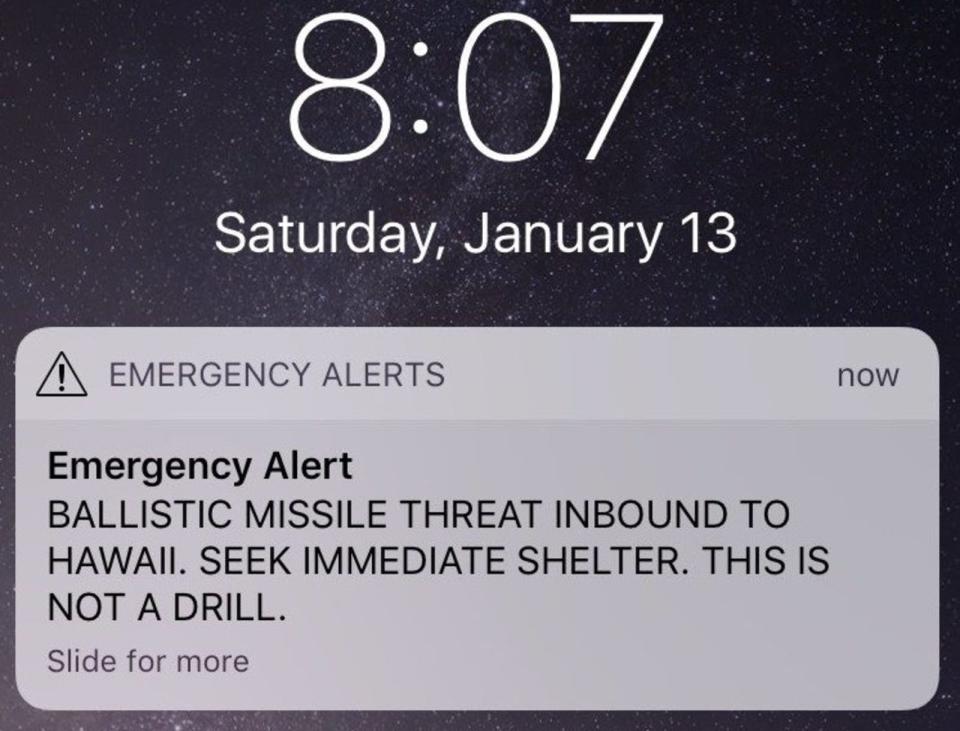 False alarm sent to Hawaii residents (Tulsi Gabbard)